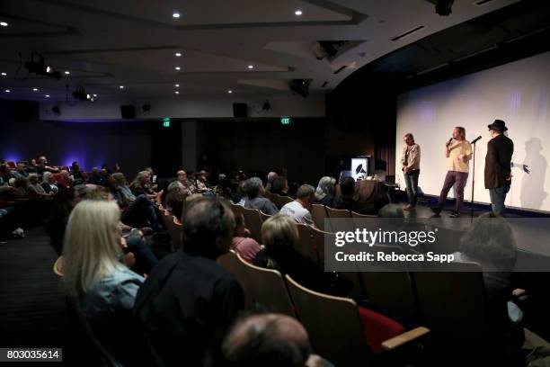 Radio DJ Chris Carter, author Brian Kehew and creator and host of The Record Theater Marvin Etzioni speak onstage at The GRAMMY Museum Presents The...