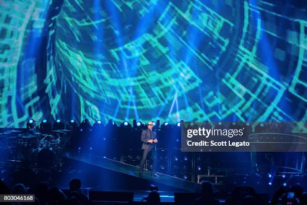 Pitbull performs at The Palace of Auburn Hills on June 28, 2017 in Auburn Hills, Michigan.