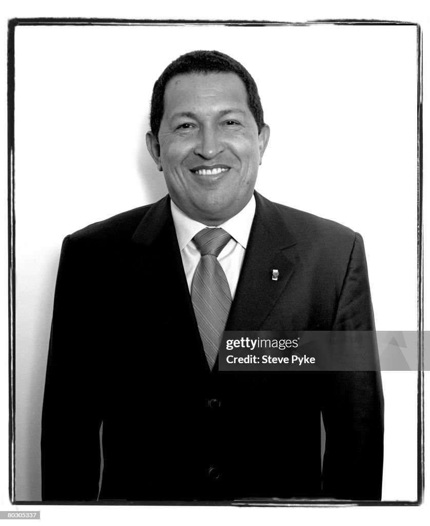 Hugo Ch Venezuelan President Hugo Chavez poses for a portrait session in New ...
