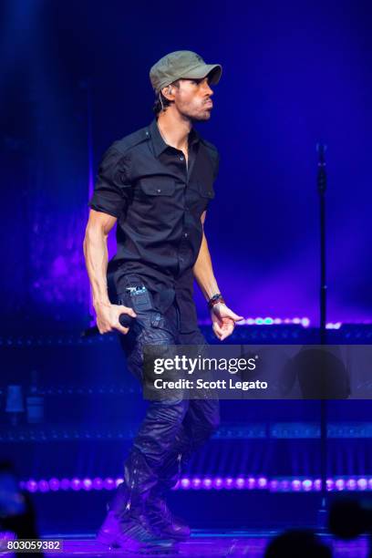 Enrique Iglesias performs at The Palace of Auburn Hills on June 28, 2017 in Auburn Hills, Michigan.