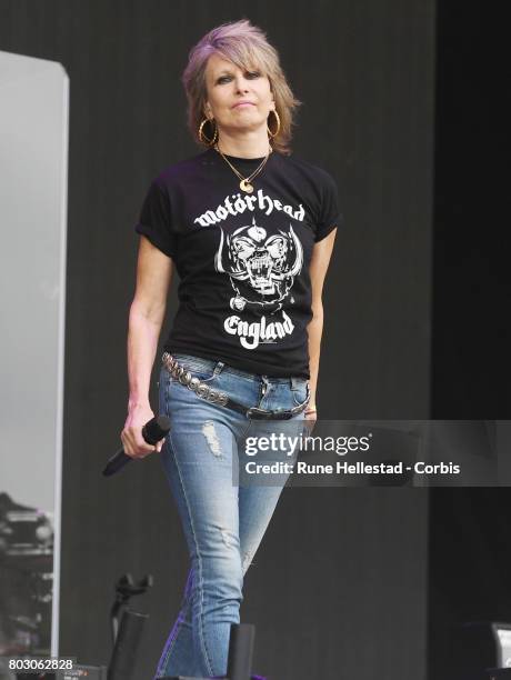 The Pretenders perform on day 2 of the Glastonbury Festival 2017 at Worthy Farm, Pilton on June 23, 2017 in Glastonbury, England.