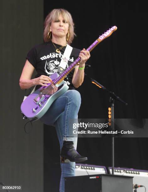 The Pretenders perform on day 2 of the Glastonbury Festival 2017 at Worthy Farm, Pilton on June 23, 2017 in Glastonbury, England.