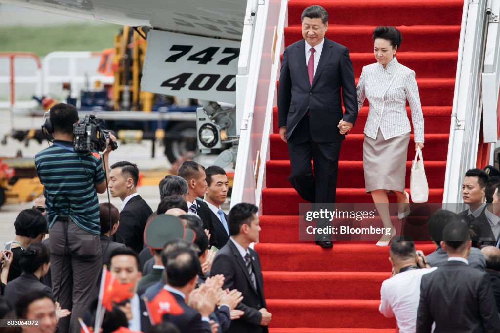 China's President Xi Jinping Arrives In Hong Kong