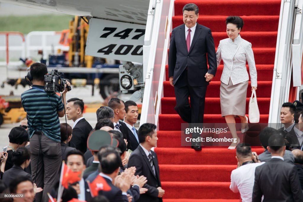 China's President Xi Jinping Arrives In Hong Kong