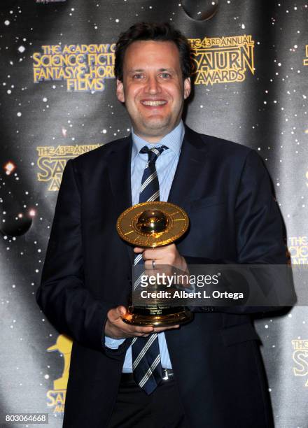 Andrew Kreisberg poses in the press room at the 43rd Annual Saturn Awards at The Castaway on June 28, 2017 in Burbank, California.
