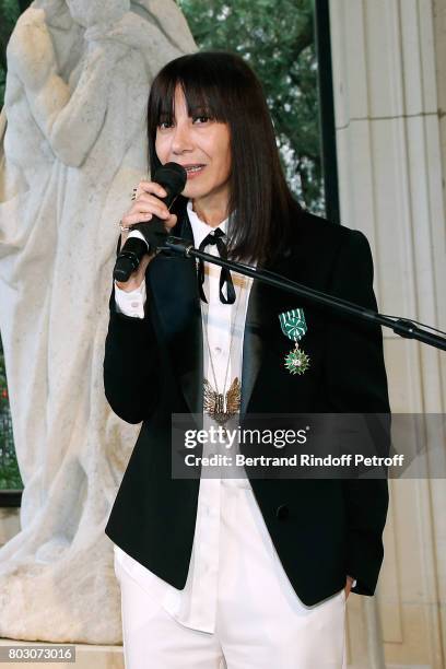 Artistic Director of Lanvin, Bouchra Jarrar is Decorated "Officier de l'Ordre des Arts et des Lettres" at "Palais Galliera, Musee de la Mode de la...