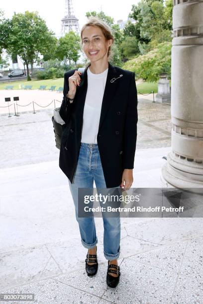 Journalist Alexandra Golovanoff attends Artistic Director of Lanvin, Bouchra Jarrar is Decorated "Officier de l'Ordre des Arts et des Lettres" at...