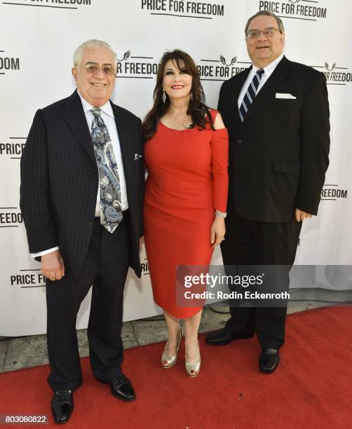 Marc Benhurri, Mary Apick, and Roger Cooper attend screening of "Price For Freedom" at Laemmle Music Hall on June 28, 2017 in Beverly Hills,...