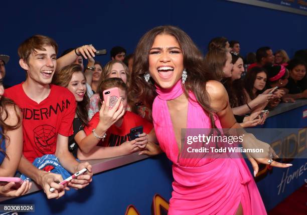 Zendaya attends the premiere of Columbia Pictures' "Spider-Man: Homecoming" at TCL Chinese Theatre on June 28, 2017 in Hollywood, California.