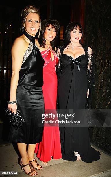 Presenters Jackie Brambles, Jane McDonald and Coleen Nolan attend The Royal Television Society Programme Awards held at Grosvenor House Hotel on...
