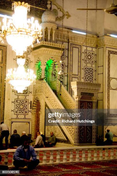 inside the umayyad mosque in damascus, syria - umayyad mosque stock pictures, royalty-free photos & images