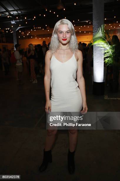 Singer Valentina attends AllSaints Ed Templeton Launch at LA Studios on June 28, 2017 in Hollywood, California.