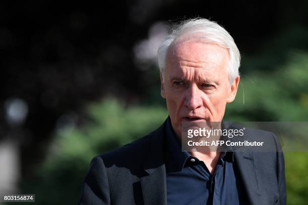 Murielle Bolle's lawyer Jean-Paul Teissonniere leaves the gendarmerie in Saint-Etienne-Les-Remiremont, eastern France, on June 29, 2017 as Bolle is...