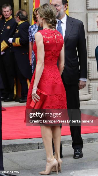 Queen Letizia of Spain attends the 40th legislative elections anniversary at Spanish parliament on June 28, 2017 in Madrid, Spain.