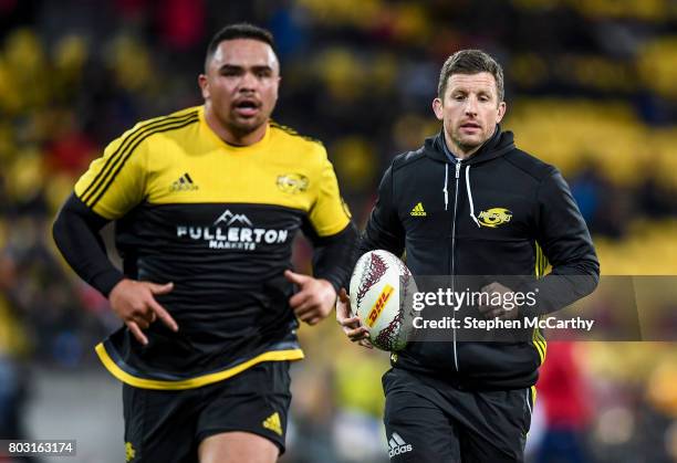 Wellington , New Zealand - 27 June 2017; Hurricanes strength and conditioning coach David Gray during the match between Hurricanes and the British &...