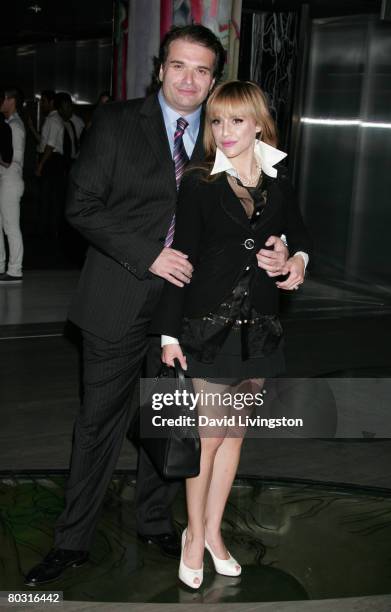 Actress Brittany Murphy and husband writer/producer/director Simon Monjack attend the Prada Los Angeles screening of 'Trembled Blossoms' at Prada...