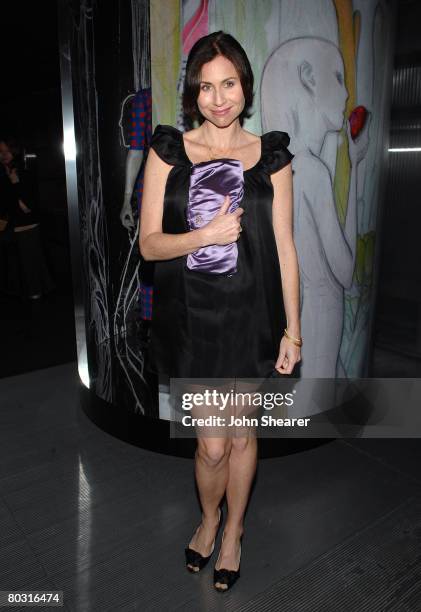 Actress Minnie Driver attends the Los Angeles screening of "Trembled Blossoms" presented by Prada on March 19, 2008 in Beverly Hills, California.