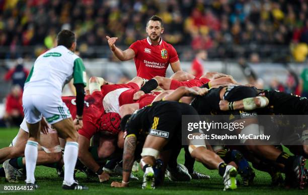 Wellington , New Zealand - 27 June 2017; Greig Laidlaw of of the British & Irish Lions during the match between Hurricanes and the British & Irish...