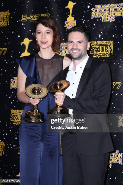 Mary Elizabeth Winstead and Dan Trachtenberg attend the 43rd Annual Saturn Awards at The Castaway on June 28, 2017 in Burbank, California.