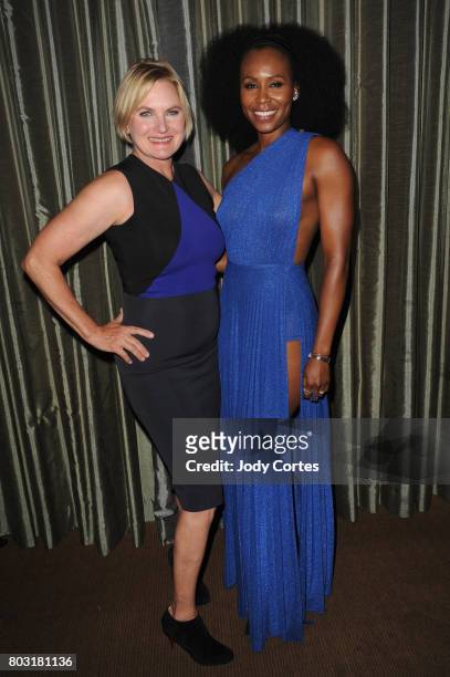 Denise Crosby and Sydelle Noel attend the 43rd Annual Saturn Awards at The Castaway on June 28, 2017 in Burbank, California.