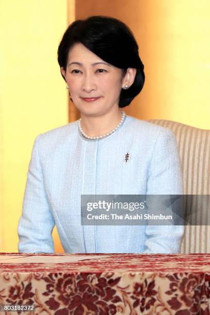 Princess Kiko of Akishino attends the ceremony of the Japan Anti-Tuberculosis Association Ceremony on June 28, 2017 in Tokyo, Japan.