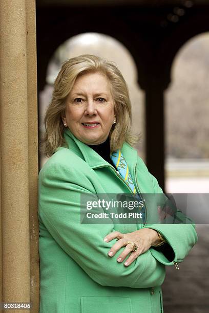 Author Linda Fairstein, is photographed in Central Park for USA Today.