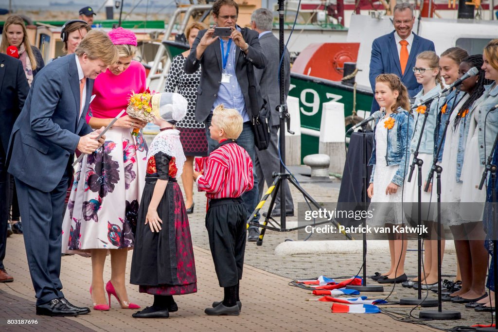 King Willem-Alexander Of The Netherlands & Queen Maxima visit The Noord-Oost Flevoland Region