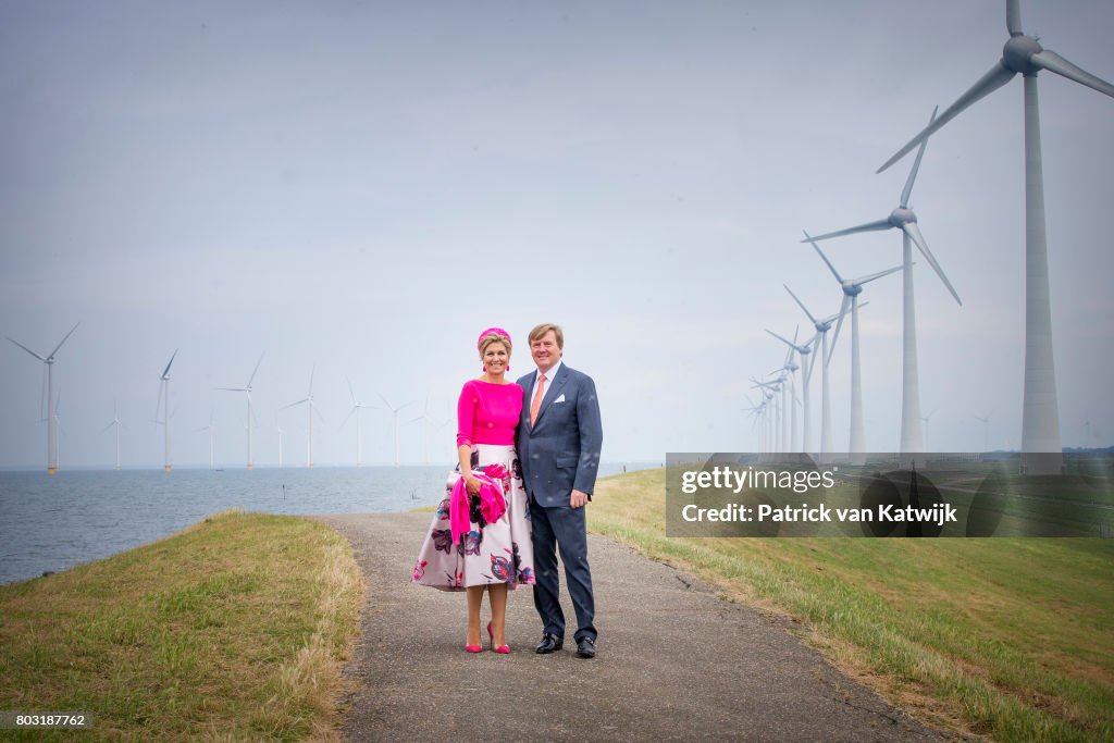 King Willem-Alexander Of The Netherlands & Queen Maxima visit The Noord-Oost Flevoland Region