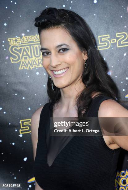 Janina Gavankar poses in the press room at the 43rd Annual Saturn Awards at The Castaway on June 28, 2017 in Burbank, California.