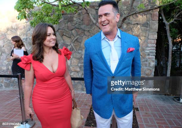 Ida Gearon and Bruce Campbell attend the 43rd Annual Saturn Awards at The Castaway on June 28, 2017 in Burbank, California.
