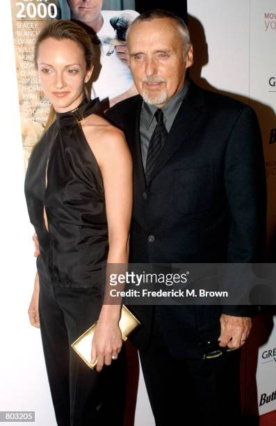 Actor Dennis Hopper and Victoria Duffy arrive at the Third Annual Movieline Young Hollywood Awards April 29, 2001 in Los Angeles, CA.
