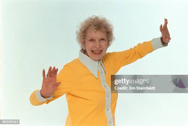 Actress Carla Laemmle who spoke the first words in the opening scene of the 1931 Horror film Dracula poses for a portrait in Los Angeles, California...