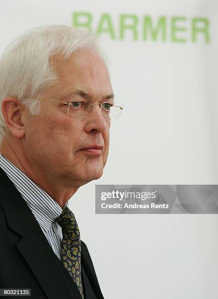 Johannes Voecking, Chairman 'BARMER' health insurance company, looks on during the presentation on March 20, 2008 in Berlin, Germany. T-Systems,...