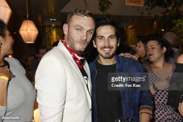 Fabrice Gilberdy Director at the Alcazar restaurant and DJ Michael Canitrot attend the Havaianas Loves Samba Concert Party at Alcazar on June 28,...