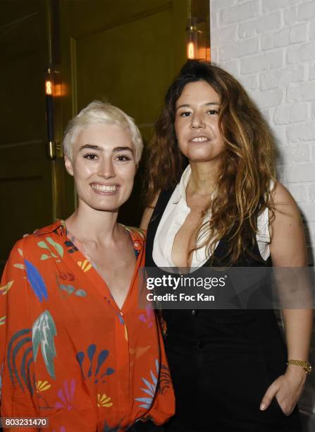 Blogger Elsa Muse and singer Chanez attend the Havaianas Loves Samba Concert Party at Alcazar on June 28, 2017 in Paris, France.