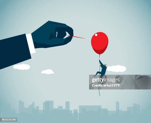crisis - deflated stock illustrations