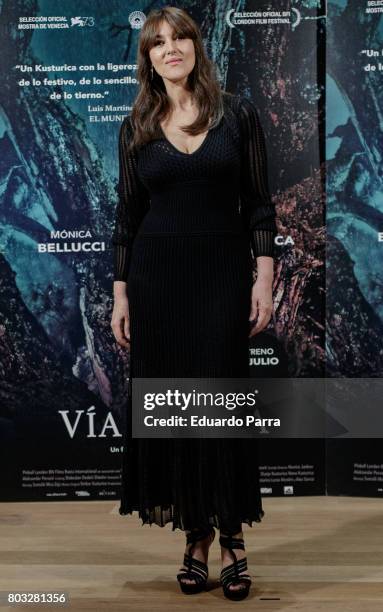 Actress Monica Bellucci attends the 'On the Milky Road' photocall at Urso hotel on June 29, 2017 in Madrid, Spain.