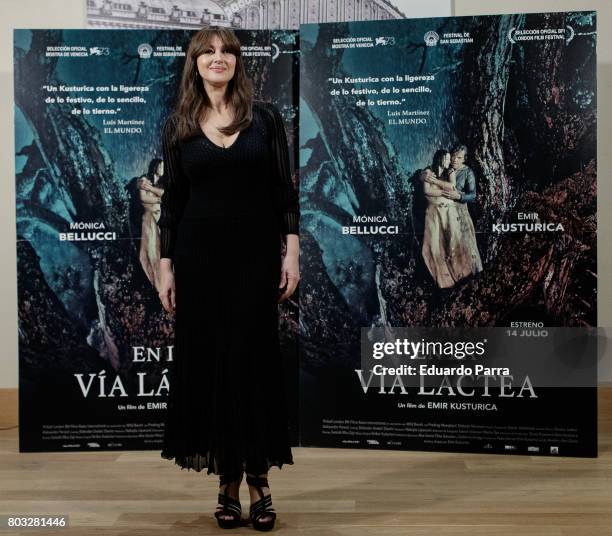 Actress Monica Bellucci attends the 'On the Milky Road' photocall at Urso hotel on June 29, 2017 in Madrid, Spain.