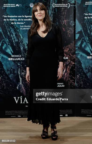 Actress Monica Bellucci attends the 'On the Milky Road' photocall at Urso hotel on June 29, 2017 in Madrid, Spain.