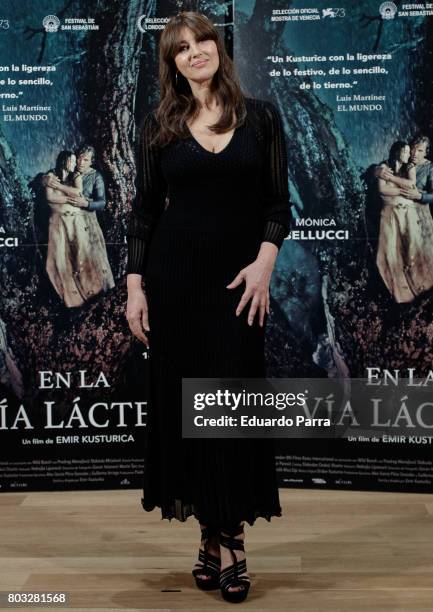 Actress Monica Bellucci attends the 'On the Milky Road' photocall at Urso hotel on June 29, 2017 in Madrid, Spain.