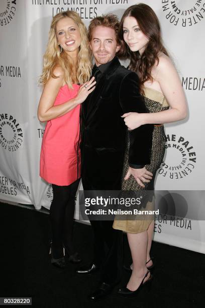 Actors Sarah Michelle Gellar, Seth Green and Michelle Trachtenberg from the show 'Buffy the Vampire Slayer' arrive at the Paley Center for Media's...