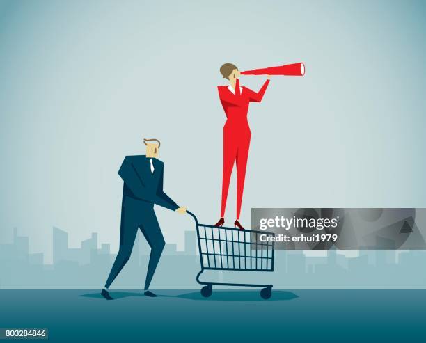shopaholic - grocery store manager stock illustrations
