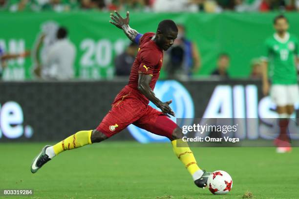 Harrison Afful of Ghana kicks the ball during the friendly match between Mexico and Ghana at NRG Stadium on June 28, 2017 in Houston, Texas.