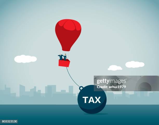 tax - ball and chain stock illustrations