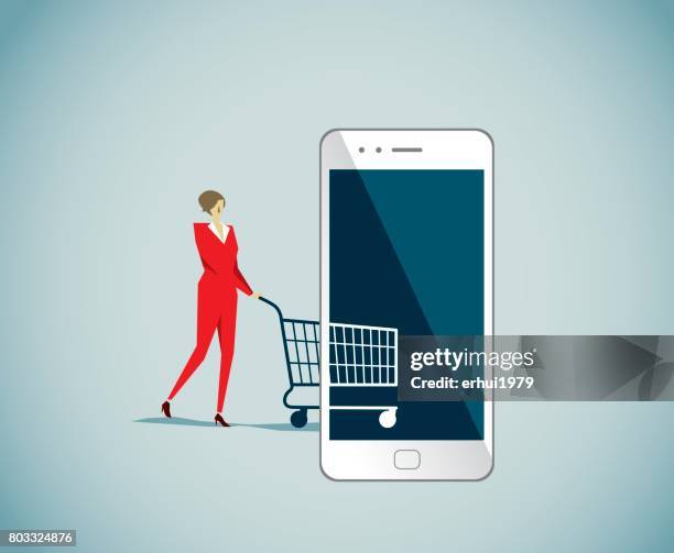 shopaholic - work relationship stock illustrations