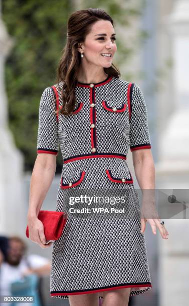 Catherine, Duchess of Cambridge attends the new V&A exhibition road quarter at Victoria & Albert Museum on June 29, 2017 in London, England. The V&A...