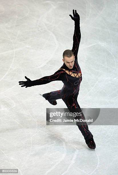 Kevin Van Der Perren of Belgium in action during his Short Programe during the ISU World Figure Skating Championships at the Scandinavium Arena on...