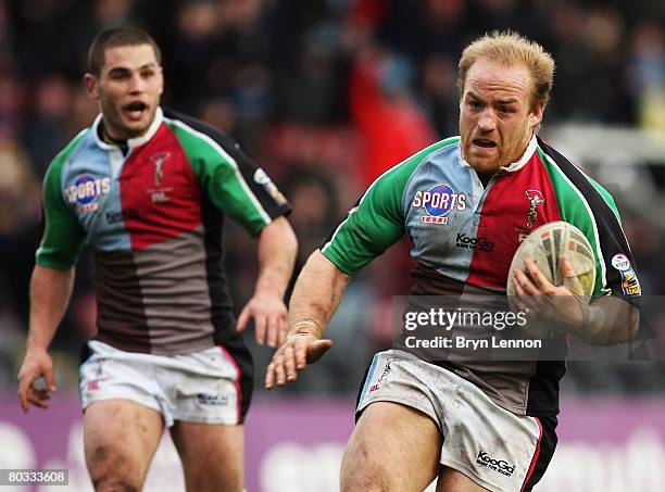 Danny Ward of Harlequins RL in action during the engage Super League match between Harlequins RL and Catalan Dragons at The Stoop on March 21, 2008...