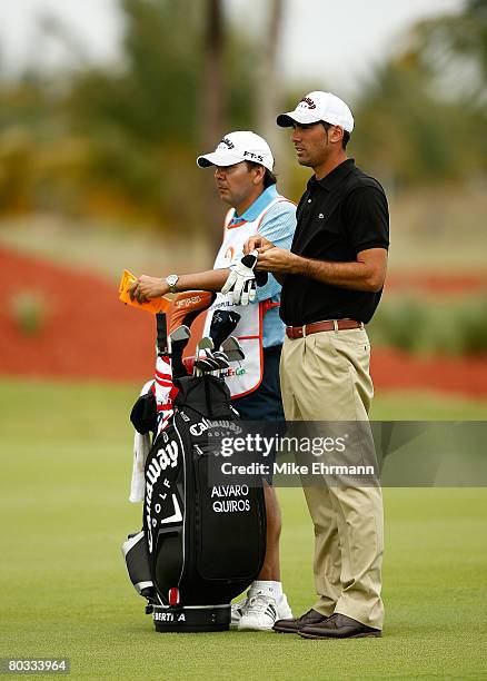 Alvaro Quiros of Spain waits to hit on the 14th hole during the second round of the Puerto Rico Open presented by Banco Popular held on March 21,...