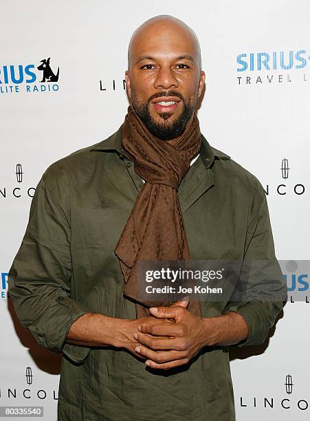 Grammy Winning Hip-Hop Star Common arrives at Sirius Satellite Radio to Kick-Off The New York International Auto Show on March 18, 2008 in New York...